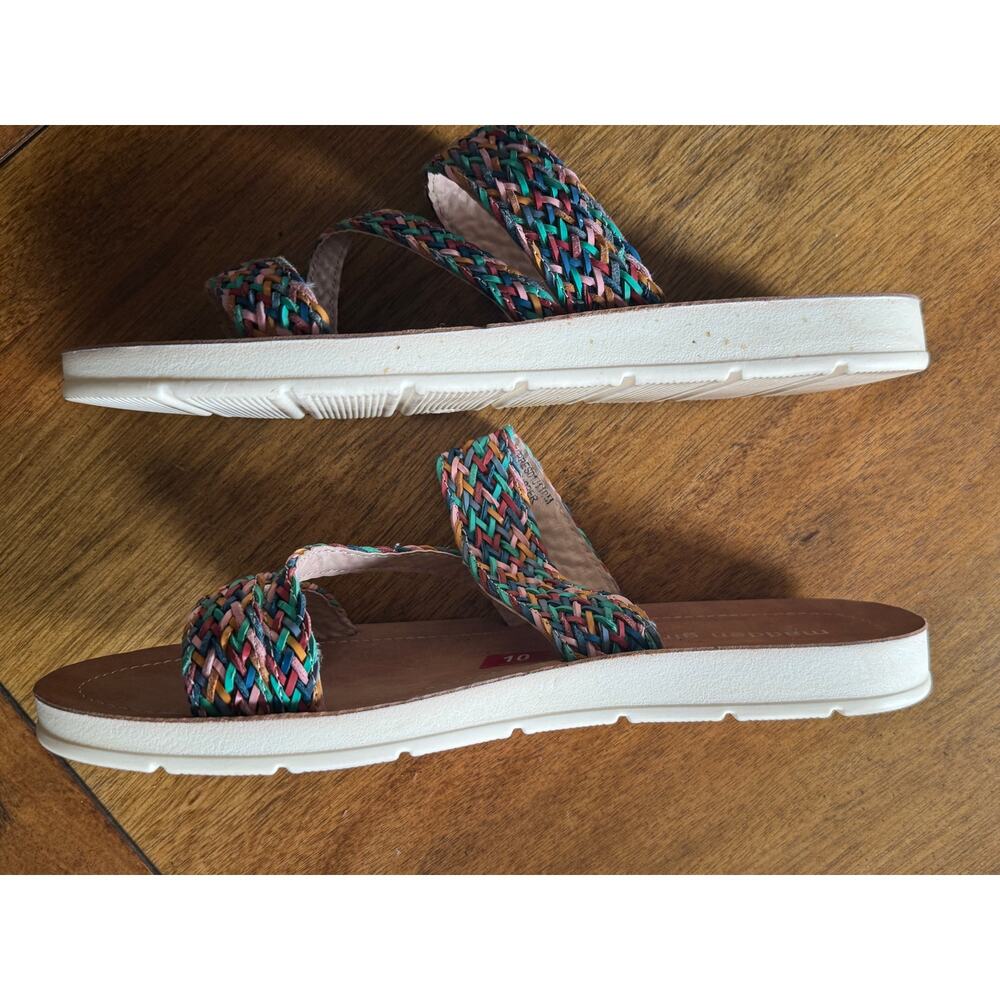 Madden Girl Braided Strap Sandals Womens 10 Multicolor Flat Slides - Picture 6 of 10